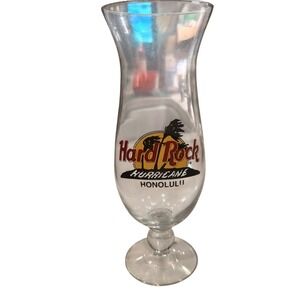 Hard Rock Cafe Honolulu Hurricane Glass Clear 24oz Souvenir Barware 9.25"‎ Tall